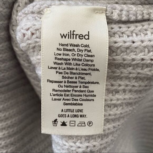 ARITZIA Wilfred Durandal Italian Wool Sleeveless Turtleneck Sweater Grey ~ XXS - Picture 9 of 12